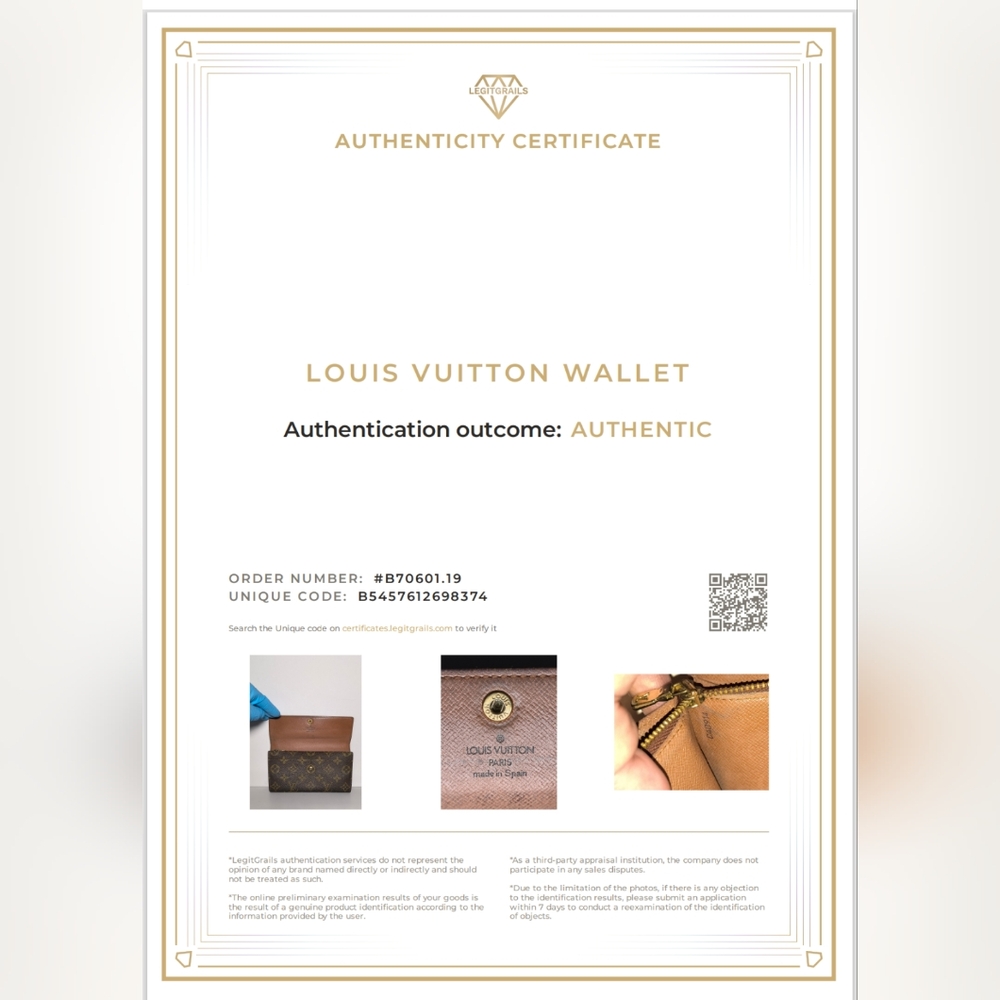Louis Vuitton Sarah Brown Monogram Wallet - Picture 2 of 8